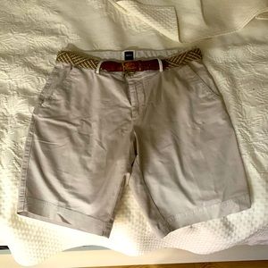 These shorts are from Boss, Small size, Cream color
